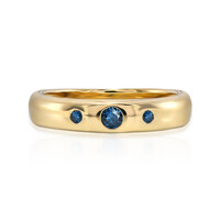 Anello in argento con Diamante Blu Cielo I2