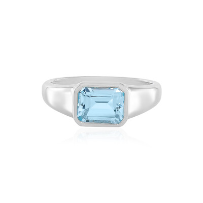 Anello in argento con Topazio Blu Cielo
