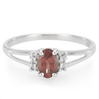 Anello in argento con Granato Malaya