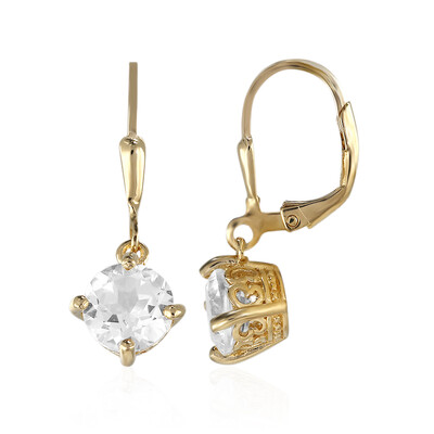 Orecchini in argento con Topazio Bianco