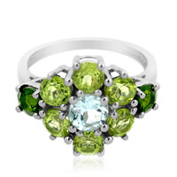 Anello in argento con Topazio Blu Cielo