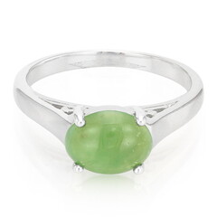 Anello in argento con Crisoprasio Imperiale