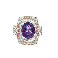 Anello in argento con Ametista Zambiana (Dallas Prince Designs)