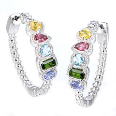 Orecchini in argento con Diopside Russo (Dallas Prince Designs)