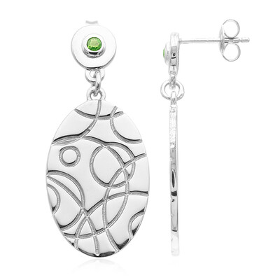 Orecchini in argento con Tsavorite