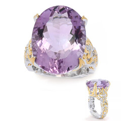 Anello in argento con Ametista Rose de France (Gems en Vogue)