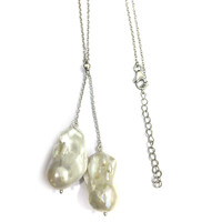 Collana in argento con Perla di Acqua Dolce