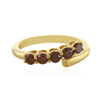 Anello in argento con Diamante Rosso I3