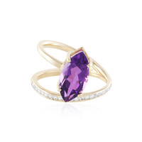 Anello in oro con Ametista Siberiana (de Melo)