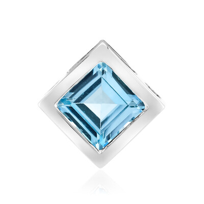 Ciondolo in argento con Topazio Blu Cielo (MONOSONO COLLECTION)