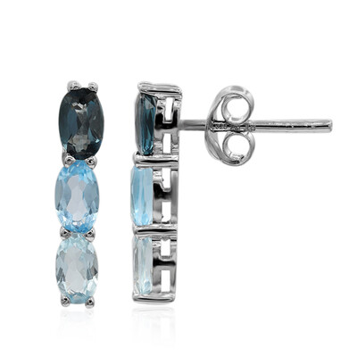 Orecchini in argento con Topazio Blu Londra