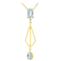 Collana in argento con Topazio Blu Cielo