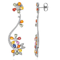 Orecchini in argento con Zaffiro Rosa (Dallas Prince Designs)