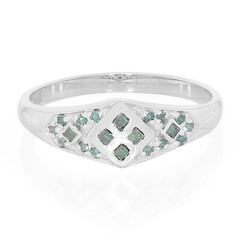 Anello placcato in platino con Diamante Fancy