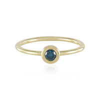 Anello in oro con Diamante Blu I3