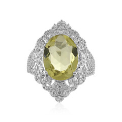 Anello in argento con Quarzo Limone