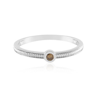 Anello in argento con Diamante Cioccolato I3