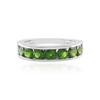 Anello in argento con Diopside Russo