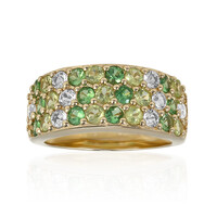 Anello in argento con Peridoto della Birmania
