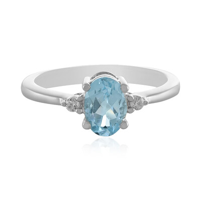 Anello in argento con Topazio Blu Cielo