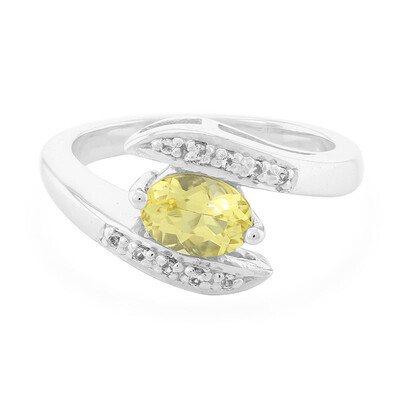 Anello in argento con Berillo Giallo