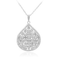 Collana in argento con Topazio Bianco