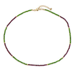 Collana in argento con Diopside Russo