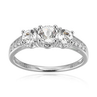 Anello in argento con Topazio Bianco