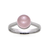 Anello in argento con Quarzo Rosa