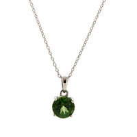 Collana in argento con Topazio Kiwi