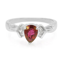Anello in argento con Topazio Ciliegia