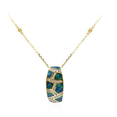 Collana in oro con Opale Nero di Lightning Ridge (CIRARI)