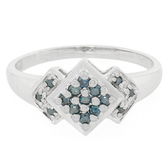 Anello placcato in platino con Diamante Fancy