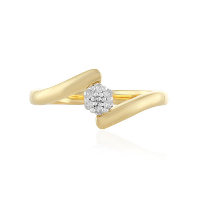 Anello in argento con Diamante I4 (J)