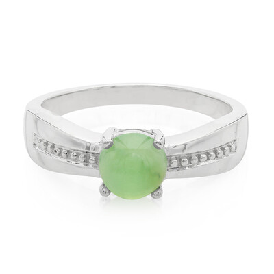 Anello da uomo in argento con Crisoprasio Imperiale