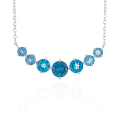 Collana in argento con Topazio Blu Londra
