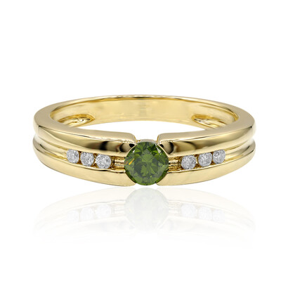 Anello in oro con Diamante Verde VS1 (Annette)