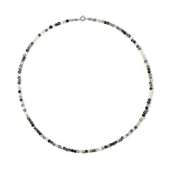 Collana in argento con Quarzo Rutilato Nero