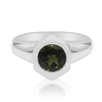 Anello in argento con Moldavite