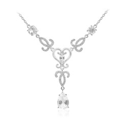 Collana in argento con Topazio Bianco