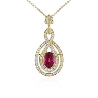Collana in oro con Tormalina Rosa AAA (de Melo)