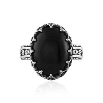 Anello in argento con Onice Nero