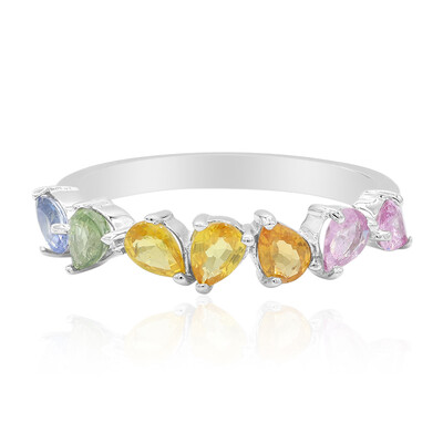 Anello in argento con Zaffiro Rosa
