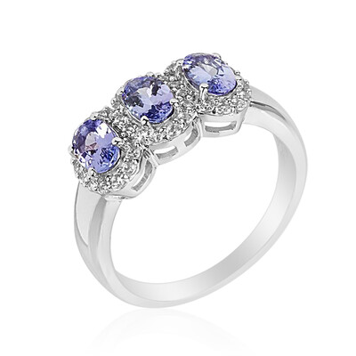 Anello in argento con Tanzanite