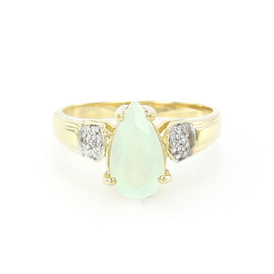 Anello placcato in oro con Opale Paraiba