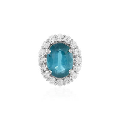 Ciondolo in argento con Cianite Blu Foglia di Tè