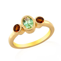 Anello in argento con Tormalina Verde