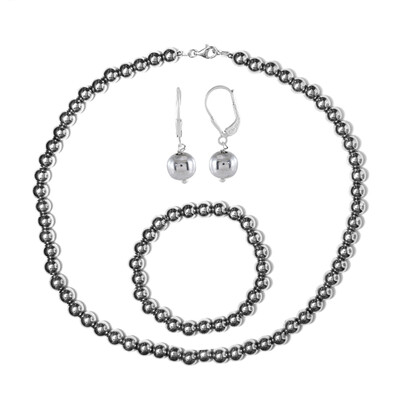 Parure in argento con Ematite Argentata
