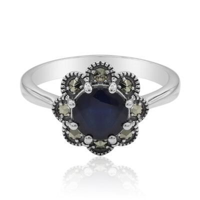 Anello in argento con Zaffiro Blu