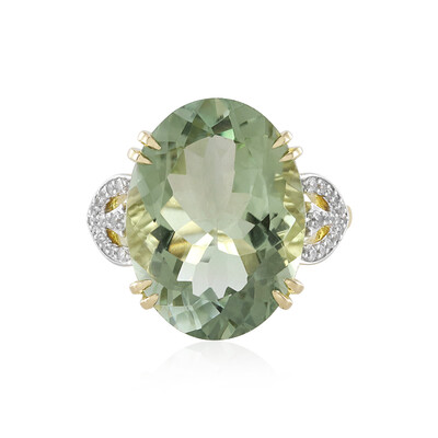 Anello in oro con Ametista Verde Rio Grande